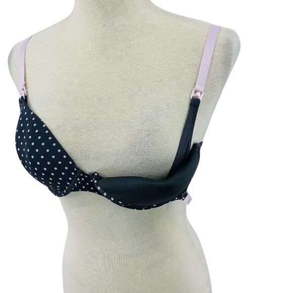 Motherhood Maternity Grey Pink Polka Dot Nursing Bra 34C - Picture 2 of 9